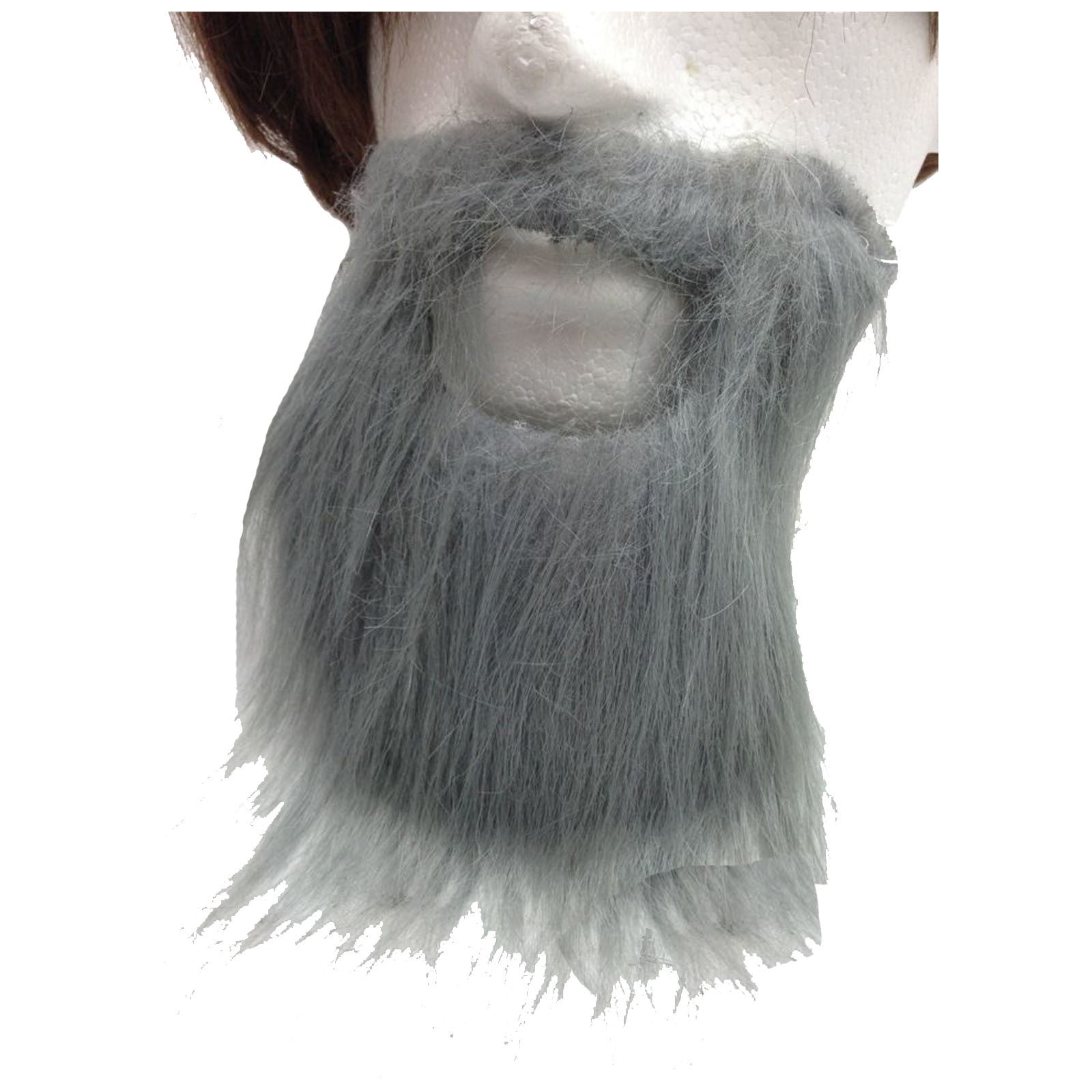 Costumes & Accessories: PARTY BEARD Moustache Costume Fancy Dress Mustache Halloween Fake Facial Hair - Grey