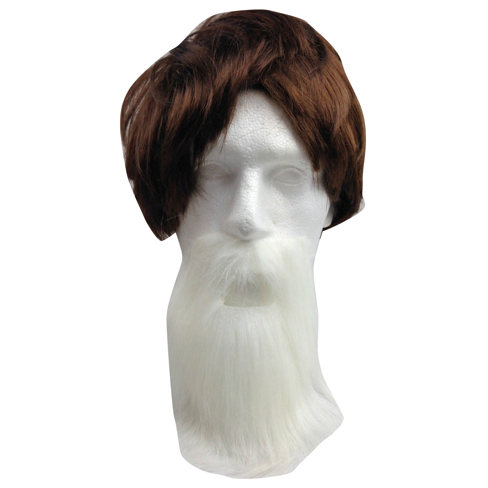 Costumes & Accessories: PARTY BEARD Moustache Costume Fancy Dress Mustache Halloween Fake Facial Hair - White