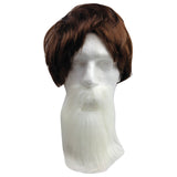Costumes & Accessories: PARTY BEARD Moustache Costume Fancy Dress Mustache Halloween Fake Facial Hair - White