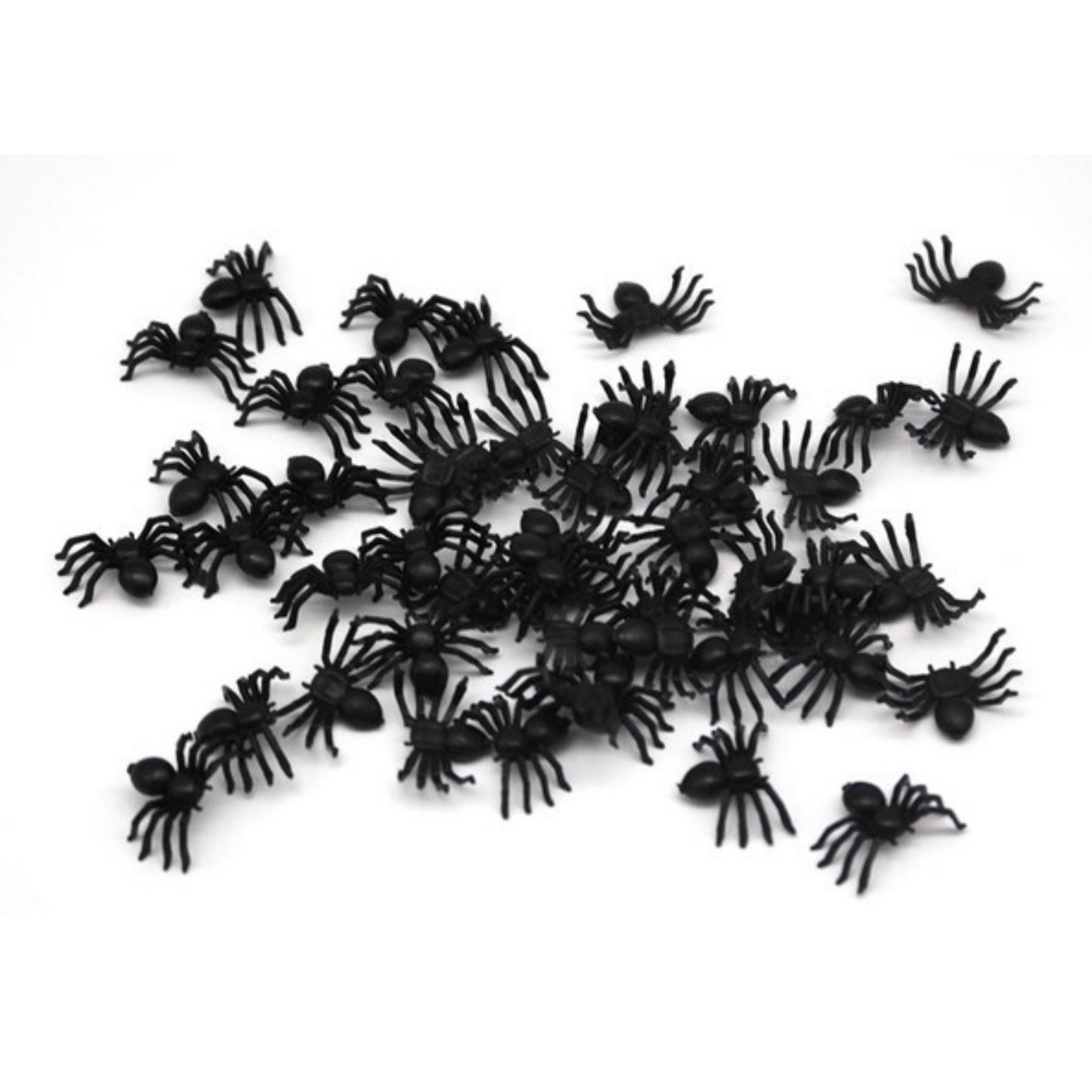 48x MINI FAKE SPIDERS Trick Halloween Scary Arachnids Joke Prank Small Gag Toy Bug