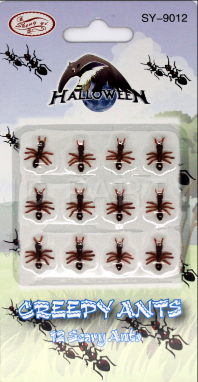 48x MINI FAKE ANTS Trick Halloween Scary Creepy Joke Prank Small Gag Toy Bug