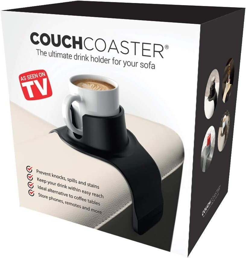 Coasters: Couch Coaster The Ultimate Drink Holder for Your Sofa Lounger Couch - Mocha Brown
