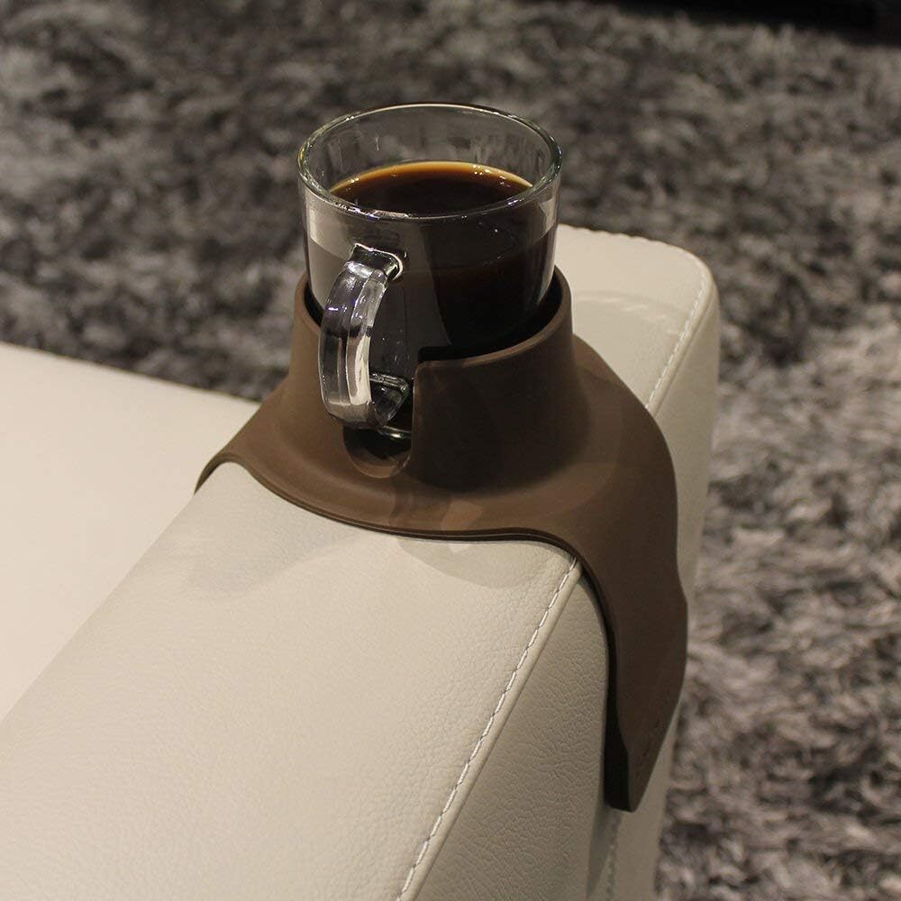 Coasters: Couch Coaster The Ultimate Drink Holder for Your Sofa Lounger Couch - Mocha Brown