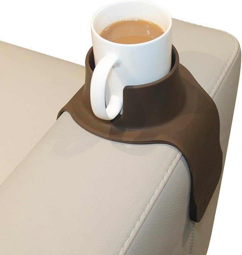 Coasters: Couch Coaster The Ultimate Drink Holder for Your Sofa Lounger Couch - Mocha Brown