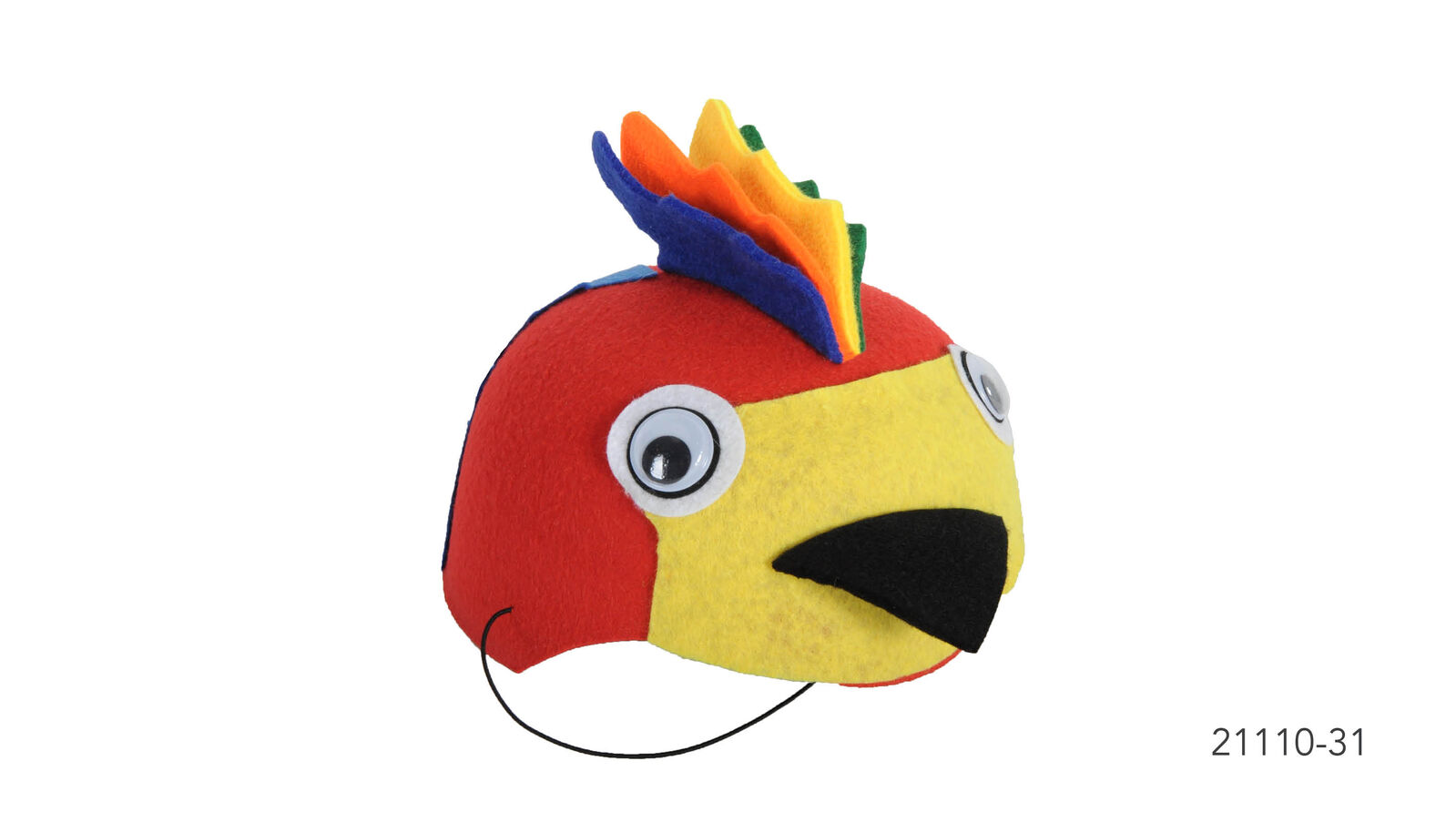 Costumes & Accessories: 1x 55cm Parrot Animal Hat Costume Accessory | Felt | Elastic Chin Strap | Australian Theme