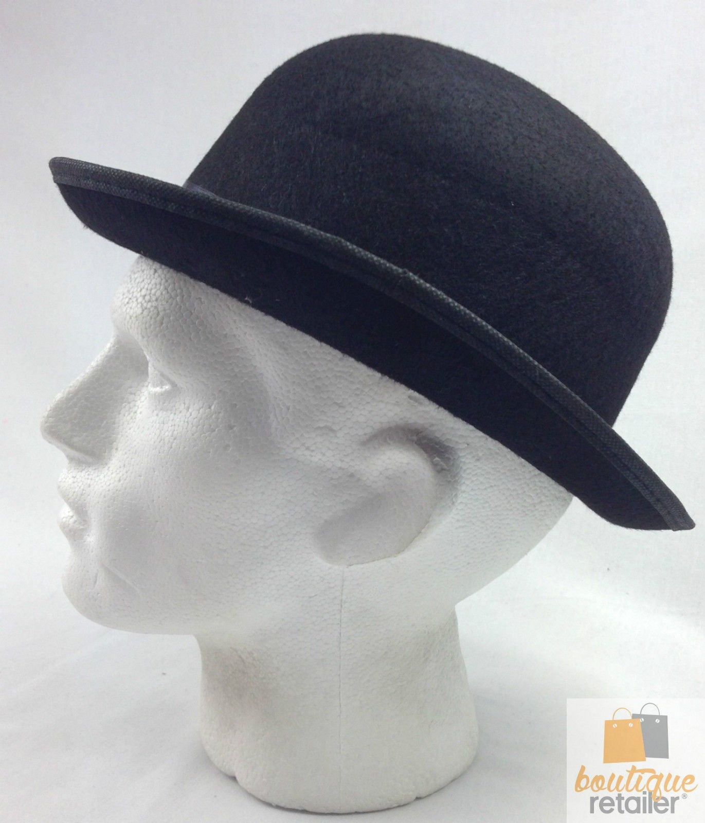 Costumes & Accessories: BOWLER HAT Party Vintage Costume Derby Felt Dance Halloween in Black