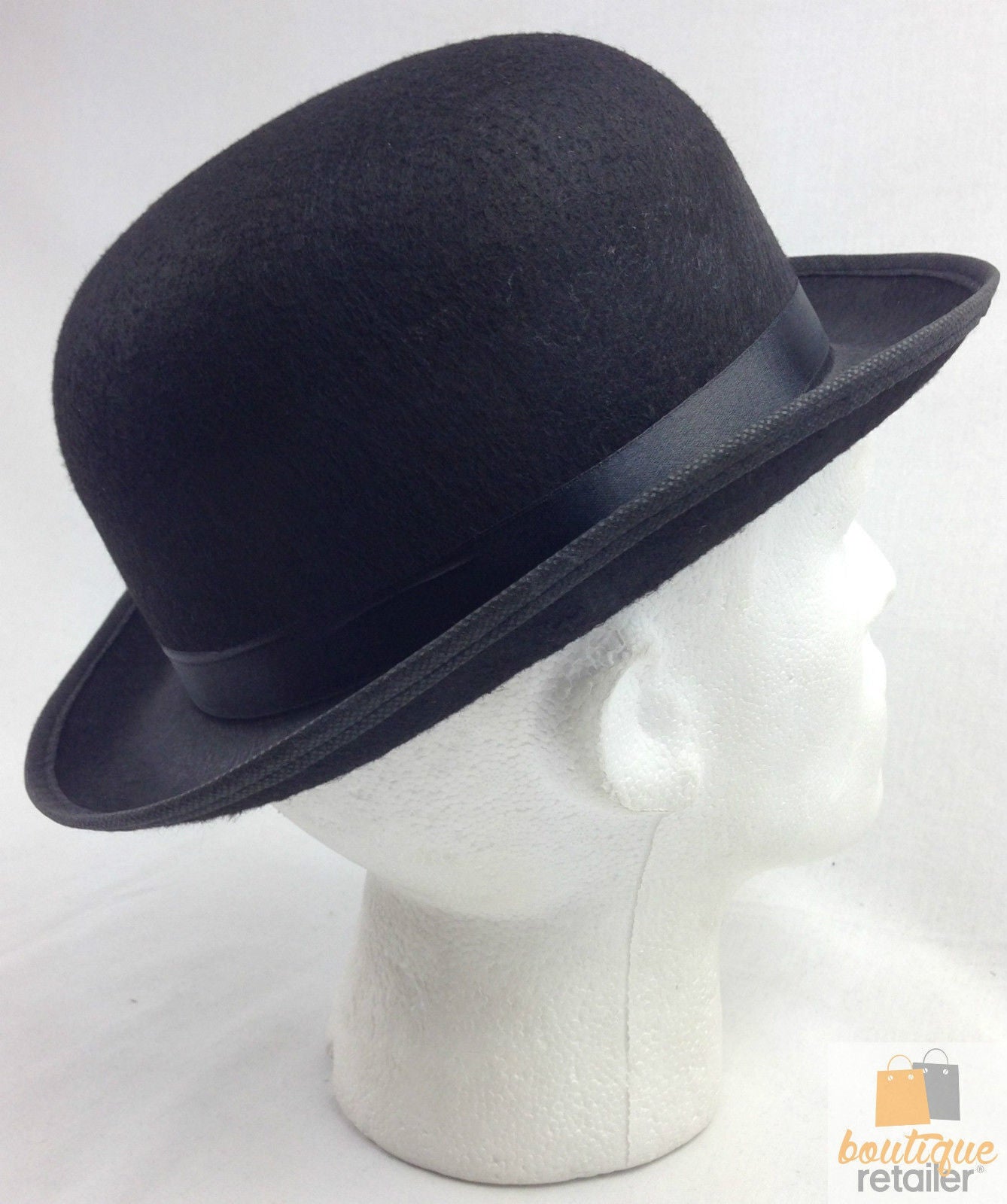 Costumes & Accessories: BOWLER HAT Party Vintage Costume Derby Felt Dance Halloween in Black