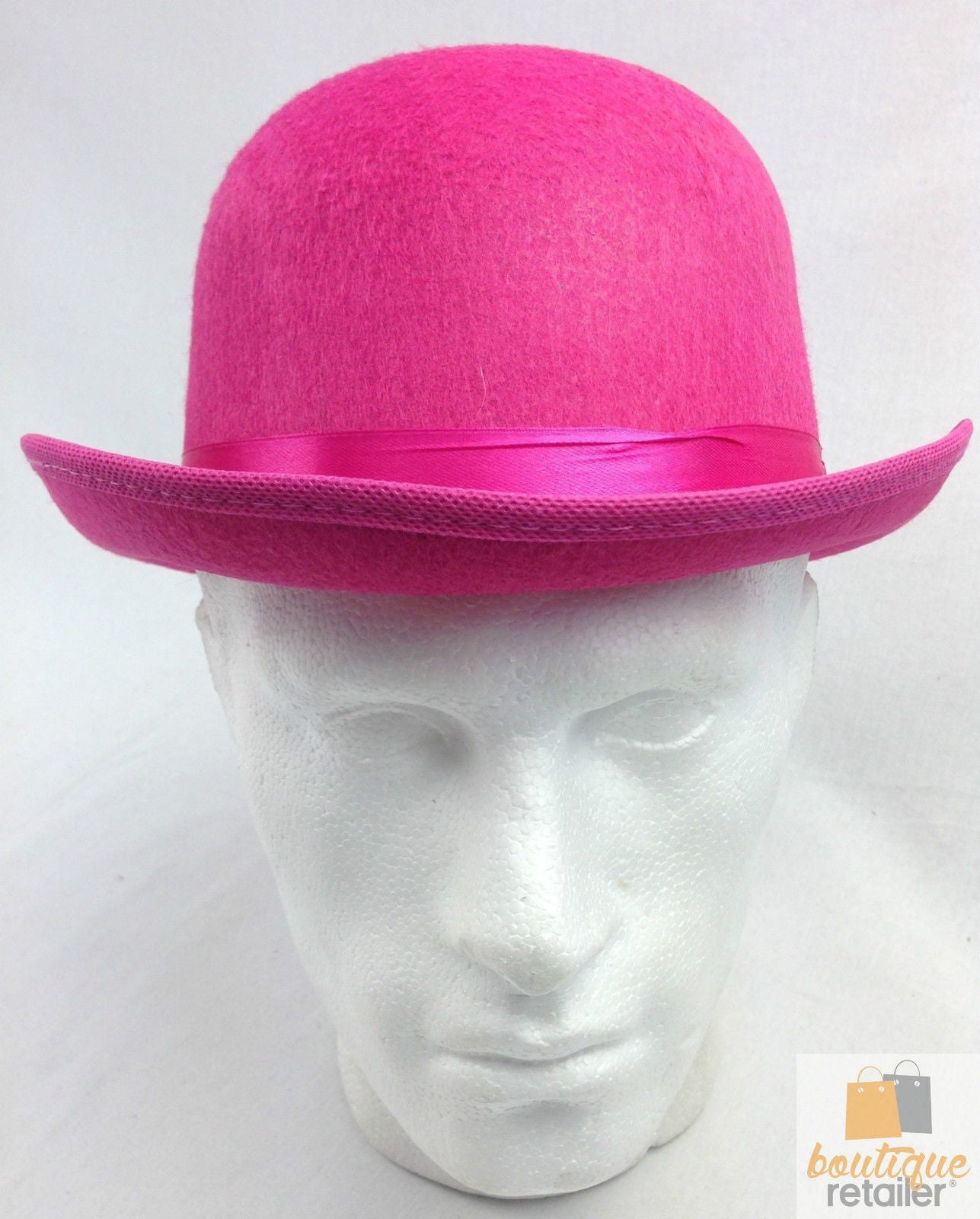 Costumes & Accessories: BOWLER HAT Party Vintage Costume Derby Felt Dance Halloween in Hot Pink