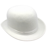 Costumes & Accessories: BOWLER HAT Party Vintage Costume Derby Felt Dance Halloween in White