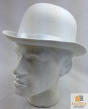 Costumes & Accessories: BOWLER HAT Party Vintage Costume Derby Felt Dance Halloween in White
