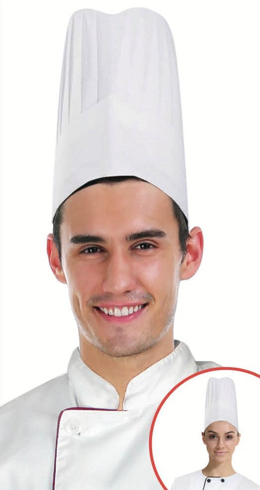 Costumes & Accessories: CHEFS HAT Chef Master Kitchen Cooking Baker Cap Costume Fancy BBQ Party - White