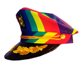 Rainbow Sailor Cap Costume Hat Pride Burning Man Festival Mardi Gras