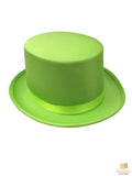 Costumes & Accessories: SATIN TOP HAT Costume Party Cap Fancy Dress Trilby Fedora One Size - Light Green