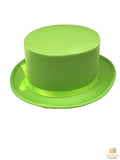 Costumes & Accessories: SATIN TOP HAT Costume Party Cap Fancy Dress Trilby Fedora One Size - Light Green