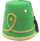 Costumes & Accessories: DELUXE TURKISH HAT Red Green Fez Tarboosh Dress Up Costume Party Moroccan - Green