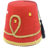 Costumes & Accessories: DELUXE TURKISH HAT Red Green Fez Tarboosh Dress Up Costume Party Moroccan - Red