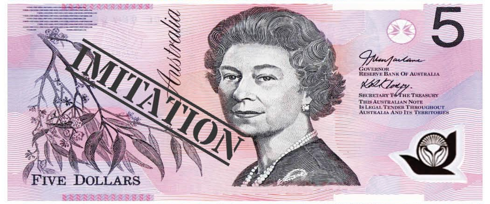 Pretend Play: 5 Dollar Australian Souvenir Note Pad Fake AUD Money - 1 Pack of 50 Sheets