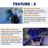 Umbrellas & Sunshades: Reverse Umbrella Windproof Double Layer C-Handle Inverted Folding in Galaxy Print