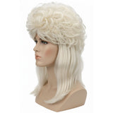 Mullet Wig 80s Fancy Dress Mens Party Costume Rock Bogan Punk 70s 90s - Blonde