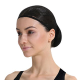 Black Open-Top Wig Cap - Breathable Mesh Hair Net for Wig Fitting & Comfort
