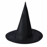 Costumes & Accessories: WITCH HAT Plain Black Halloween Costume Fancy Dress Womens Accessory Wizard