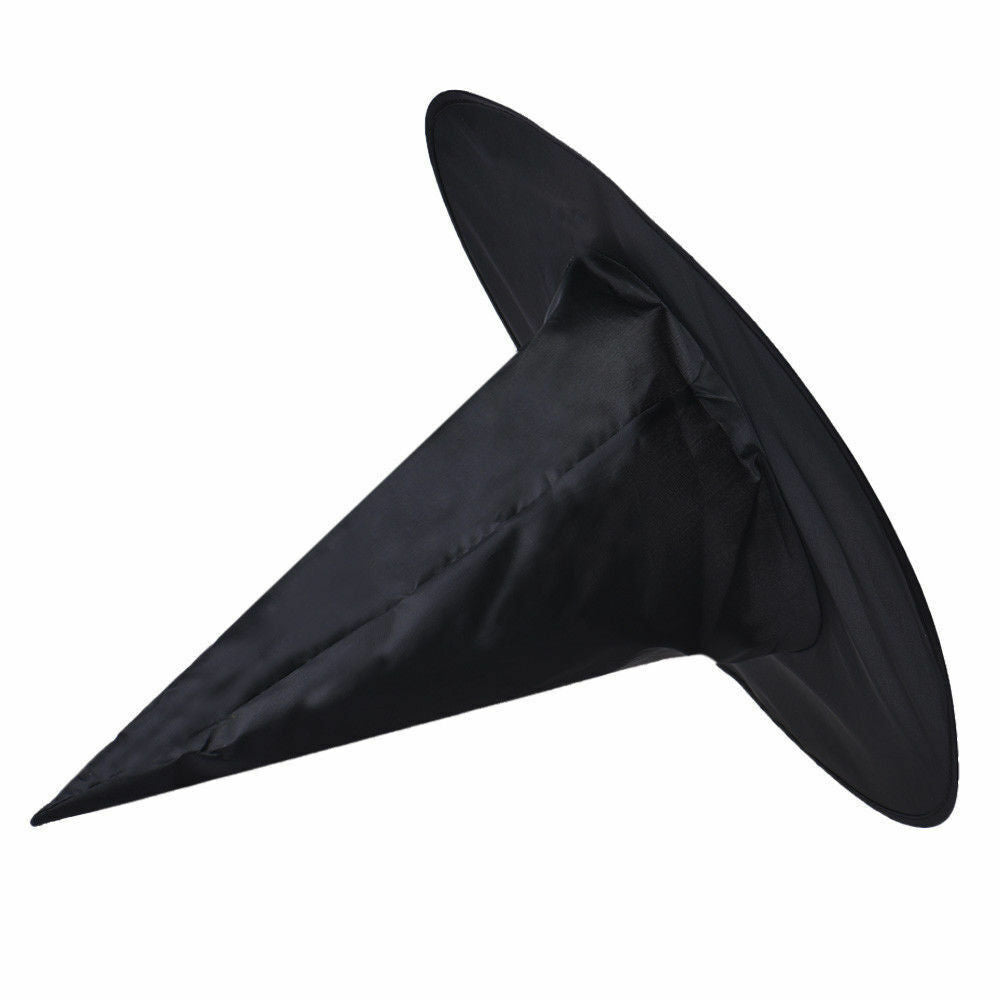 Costumes & Accessories: WITCH HAT Plain Black Halloween Costume Fancy Dress Womens Accessory Wizard