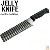 Kitchen Utensils: JELLY KNIFE Stainless Steel Blade Cooked Potato Vegetable Crinkle Wavy Cutter Slicer