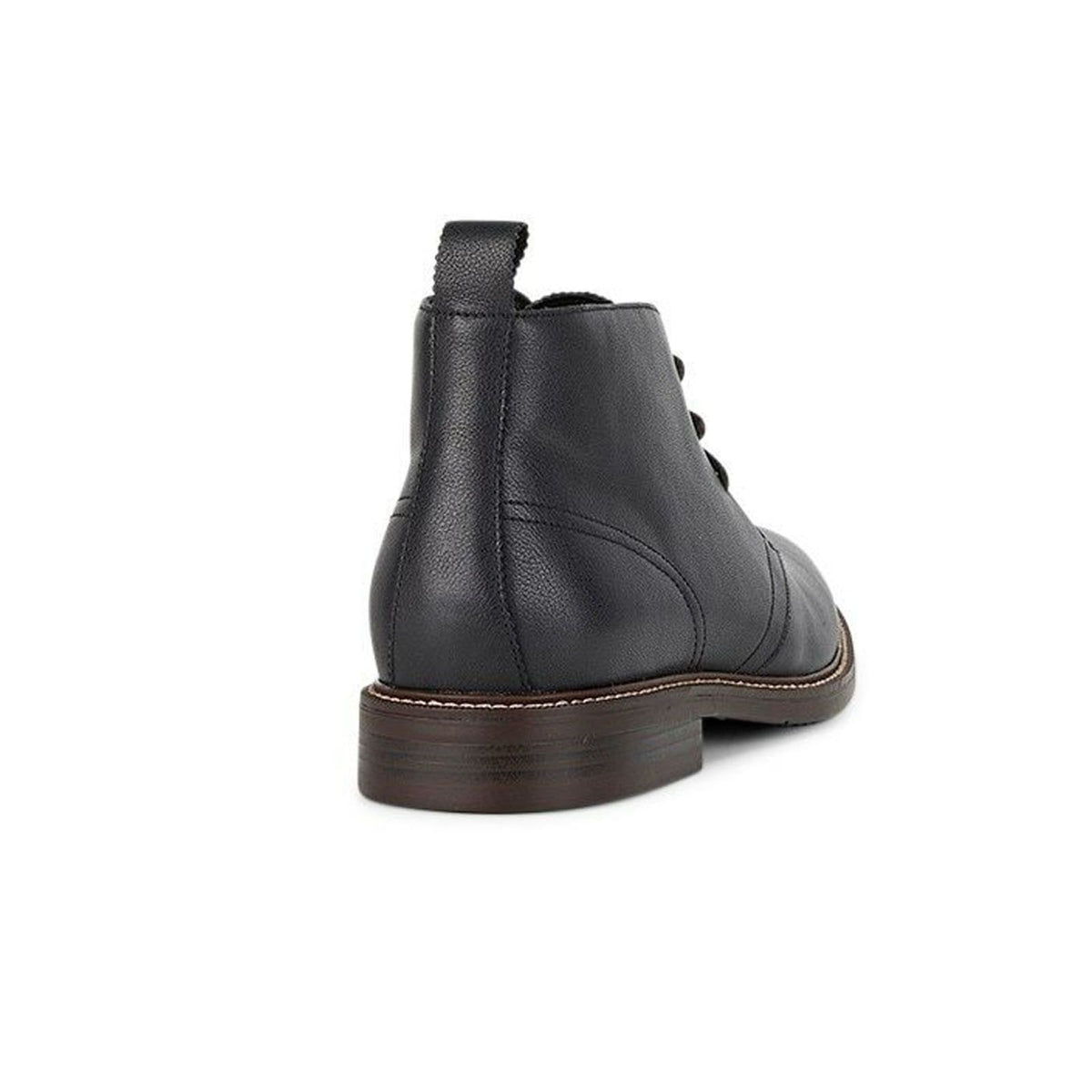 Hush Puppies Mens Harbour Leather Chukka Shoes Ankle Lace-Up, Black