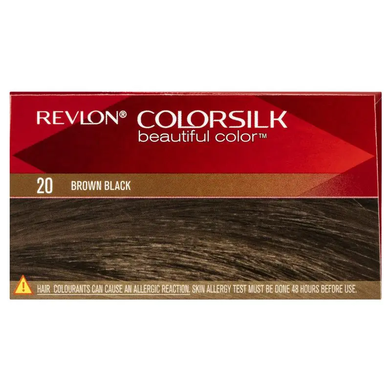 Hair Colouring: Revlon ColorSilk 20 Brown Black Permanent 3D Hair Colour w/ Keratin - Brown/Black