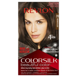 Hair Colouring: Revlon ColorSilk 20 Brown Black Permanent 3D Hair Colour w/ Keratin - Brown/Black