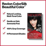 Hair Colouring: Revlon ColorSilk Beautiful 3D Permanent Hair Colour Keratin - 40 Medium Ash Brown