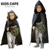 Costumes & Accessories: Kids Cape Cloak Hooded Robe Halloween Vampire Witch Wizard 120cm Hood - Black