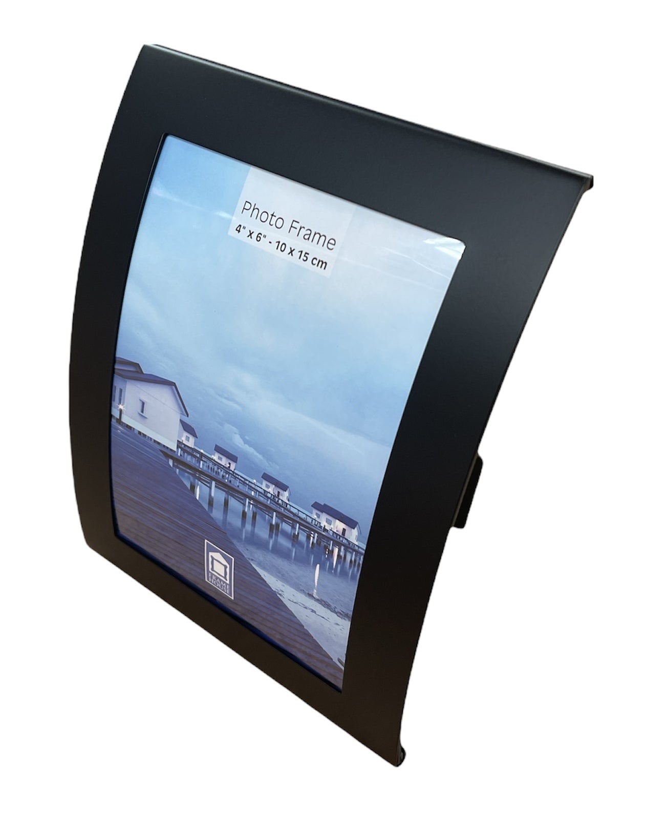 Picture Frames: Curve Picture Photo Frame Curved Aluminium Portrait 10cm x 15cm (4"x6")  - Black