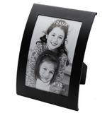 Picture Frames: Curve Picture Photo Frame Curved Aluminium Portrait 10cm x 15cm (4"x6")  - Black