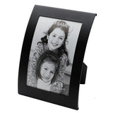 Picture Frames: Curve Picture Photo Frame Curved Aluminium Portrait 10cm x 15cm (4"x6")  - Black