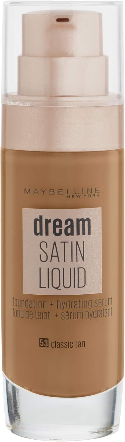 Cosmetics: Maybelline Dream Satin Liquid Foundation with Hydrating Serum - Classic Tan 53