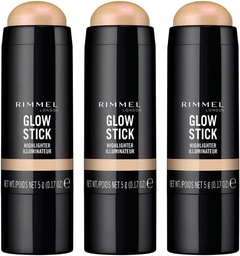 Cosmetics: 3x Rimmel 5g Glow Stick Highlighter - 002 Bold