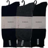 3 Pairs PREMIUM BAMBOO SOCKS Mens Heavy Duty Thick Work Socks BULK Cushion - Assorted Colour Pack - 11-14