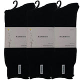 3 Pairs PREMIUM BAMBOO SOCKS Mens Heavy Duty Thick Work Socks BULK Cushion - Black - 11-14