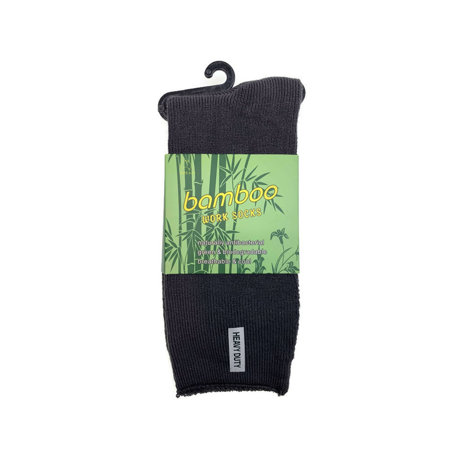 3 Pairs Mens Bamboo Rich Work Socks Thick Cushioned Anti Odour - Charcoal Grey - 11-14