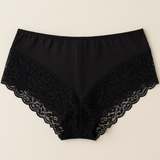 3x Womens Lace Boyshort Boyleg Full Briefs Underwear Undies in Black - 10