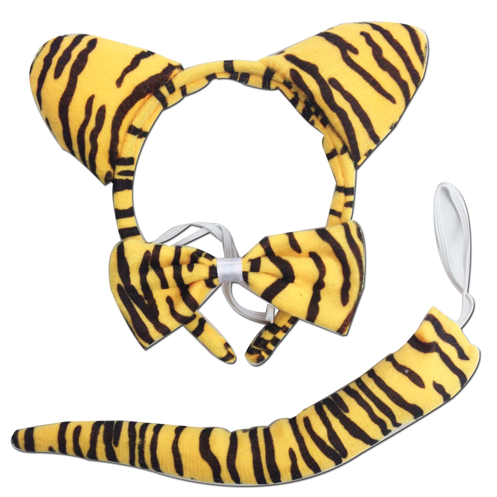 Costumes & Accessories: 3pcs Set Animal Costume Dress Up Party Bow Tie Tail Ears Book Week - Tiger