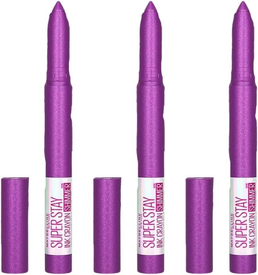 Cosmetics: 3x Maybelline New York Superstay Ink Longwear Crayon Lipstick - Throw a Party 170