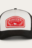 Ringers Western Wheatbelt Trucker Baseball Cap Hat in White/Red