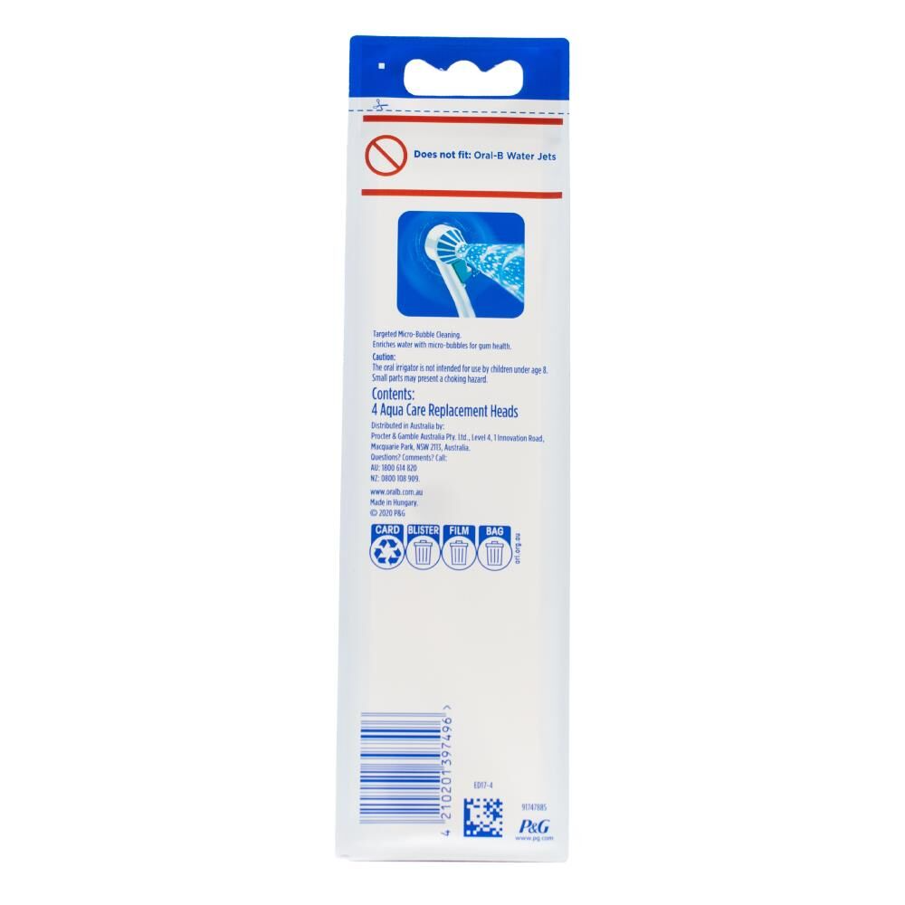 4pc Oral B Replacement Jets For Oral B Irrigators Aqua Care (1 Pack)