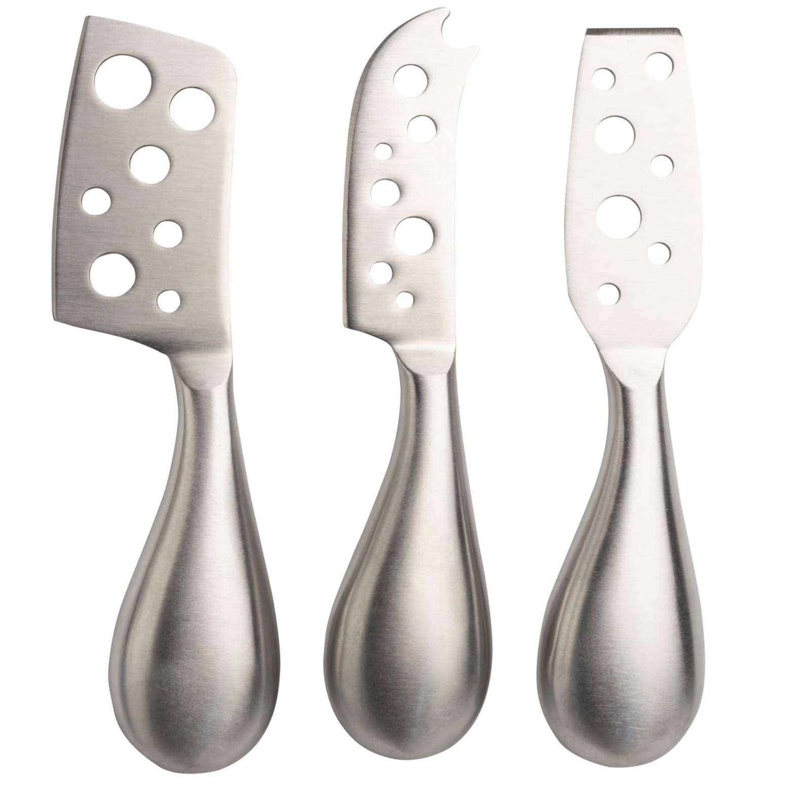 Kitchen Knives: 3pc Euroline Stainless Steel Cheese Knife Set Kitchen Cutlery Knives - Silver