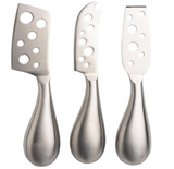 3pc Euroline Stainless Steel Cheese Knife Set Kitchen Cutlery Knives - Silver