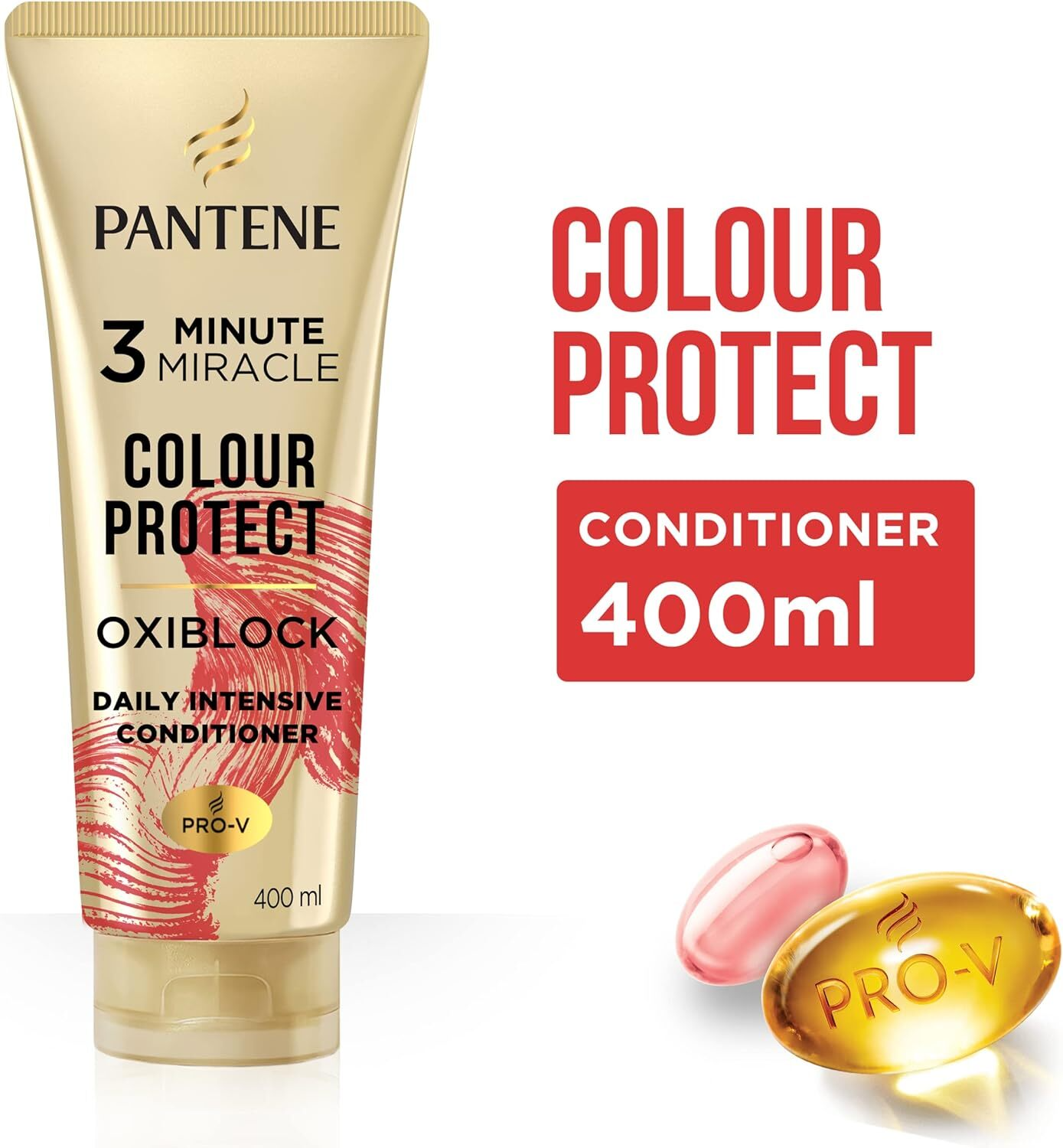 Shampoo & Conditioner: 3x Pantene 400ml 3 Minute Miracle Colour w Oxiblock Intensive Conditioner