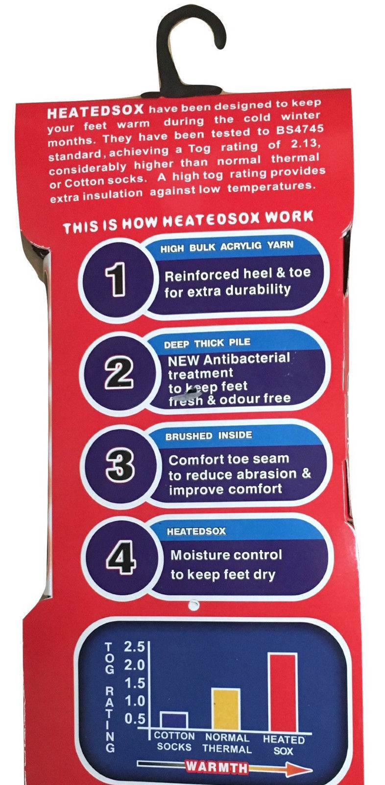 Men's Underwear & Socks: 4 Pairs Mens THERMAL HEATED SOCKS Warm Winter Comfort Mens Work Sox Ski BULK - 6-11 UK