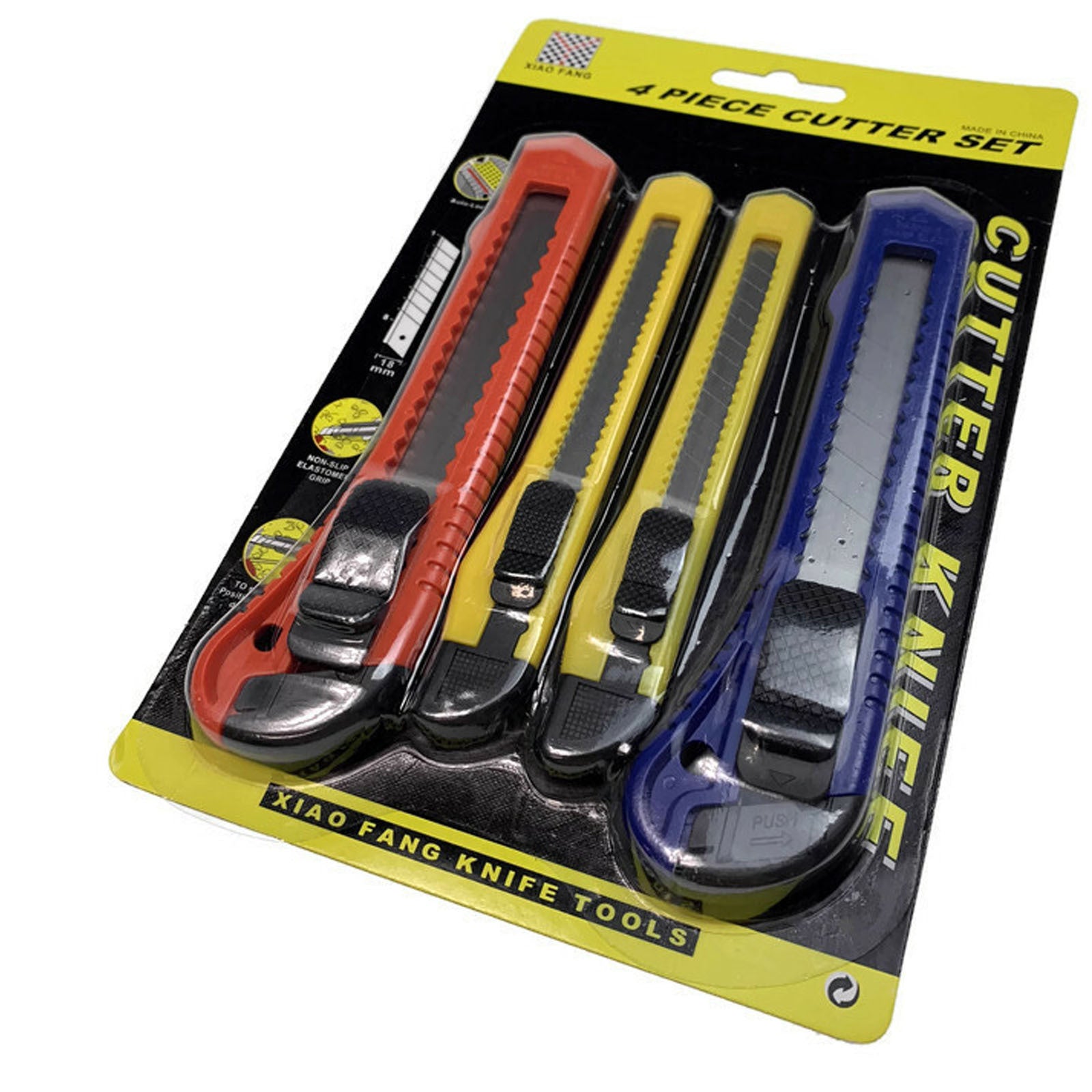 Gardening Tools: 4pcs BOX CUTTER Knife Retractable Blade Snap Off Razor Durable Opener 18mm